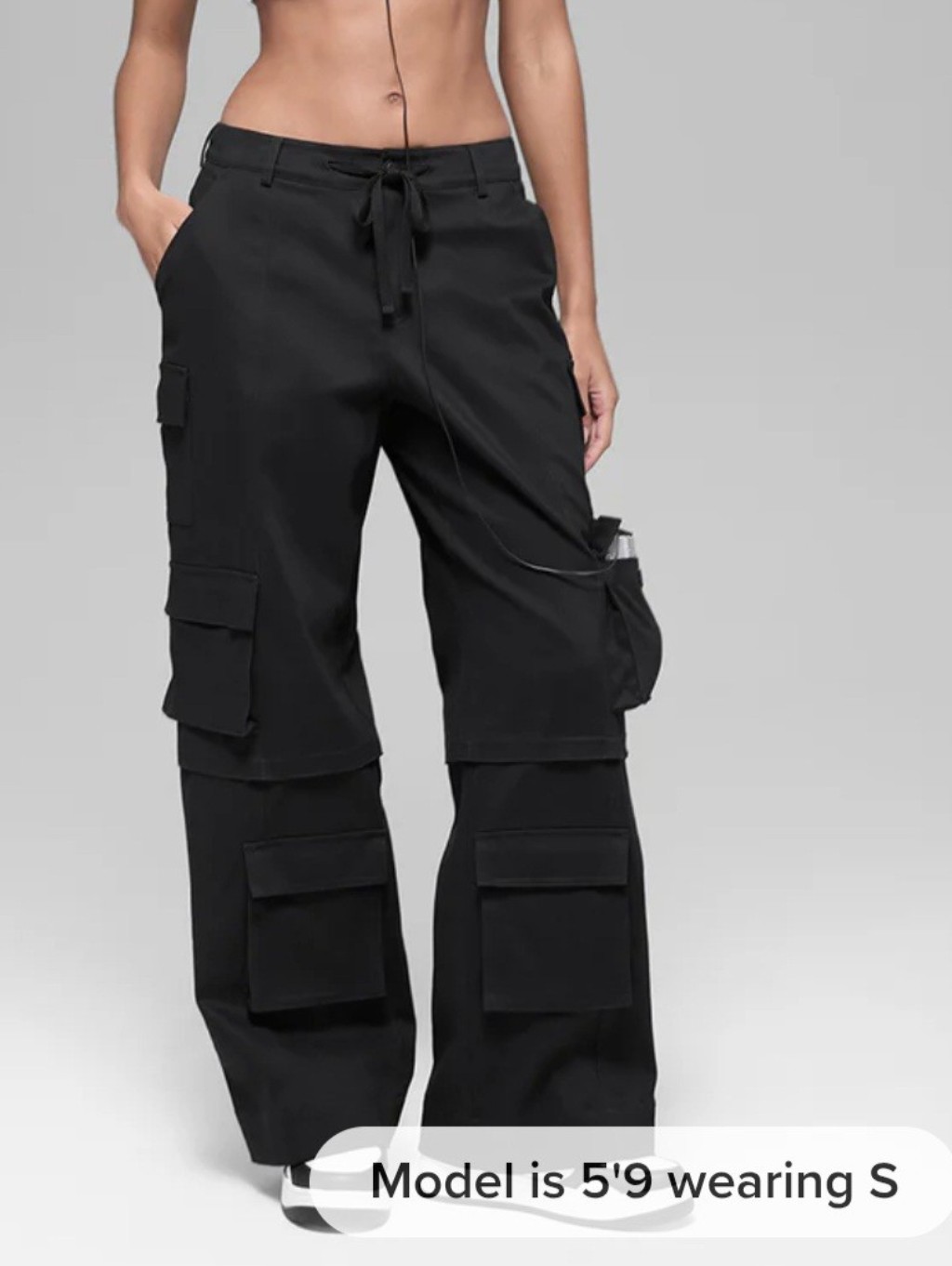 Nwt - Alo Mid Rise Scout Cargo Pants - Xs Black